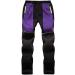 Youth Boy's Girls Outdoor Mountain Windproof Waterproof Ski Bibs Soft Shell Casual Outdoor Hiking Pants Ski Snow Trial Pants 3-4T A-black-purple