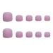 24pcs French Matte Fake Toenails for Women Short False Toenails with Full Cover Design Sticker On Toe Nail Artificial Toenails Glue On Toe Nails for Women Pink