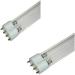 Twin Pack 24 Watt Ultra Violet Clarifier Replacement UV PLL 4 Pin Light Bulbs For Pond UVC Filters - Buy Online on SooperMarket.com