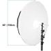 HappyGo 60 Inch Parabolic Umbrella Front Diffuser Cover - Black/Silver Reflective Lighting Umbrella Soft Light Cloth - Buy Online on SooperMarket.com