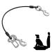 Mi metty strap off dog car car bite -resistant dog leash made of steel wire with car dog cliffs clasp strap car for all dogs black 24 inch/60 cm