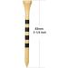 Zivisk Bamboo Golf Tees 100 Count - Strong, Sustainable, Biodegradable - 2-3/4 or 3-1/4 Long - Black & Stripe Design - Buy Online on SooperMarket.com