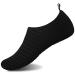 WateLves Womens and Mens Kids Water Shoes Barefoot Quick-Dry Aqua Socks for Beach Swim Surf Yoga Exercise 8.5-9.5 Women/7.5-8.5 Men Tw.black