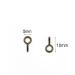 IdealSV 1000 Pcs Small Bronze Eye Screws for Jewelry Making - 10x5mm Craft Eyelets Pins - Buy Online on SooperMarket.com