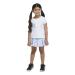 adidas Girls Short Sleeve Tee & All Over Print French Terry Pleated Skort Set 6X White