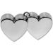 Double Heart Balloon Weight | Silver | Party Decor - Buy Online on SooperMarket.com