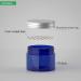 Tianzd 12 Pieces 50ml Blue Plastic Cream Cans with Black Lids & 6 Spatulas - Perfect for Cosmetics & Travel | International Shipping - Buy Online on SooperMarket.com