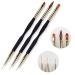 FULINJOY 3 Pcs Dual End Nail Drawing Pen Set - Nail Art Brush for Acrylic, Round & Flat Painting, Liner Tools - Buy Online on SooperMarket.com
