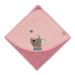 Sterntaler bath towel 80x80 cm made of 100% cotton personalized with name/including embroidery (Mabel pink heart)