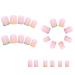Spactz 1 Set Through Wearable Nail Wearable Press on Nails Full Cover Nail Tips Short Colourful