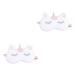 Gatuida 2pcs Cute Sleeping Eye Mask Cartoon Masks Eye Cover Women Eye Mask Sleep Mask Sleeping Masks Cute Sleeping Mask Kids Eye Mask Night Eyeshade Facial Mask Embroidered White Child 1 Count (Pack of 1) Whitex2pcs