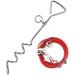 Tie Out Cable with Spiral Ground Stake - Heavy Duty Stake Sturdy and Secure - Outdoor Yard Camping Dog Leash Puppy Pet - Anchor Point with Spring Loaded Clip (16ft (5m))