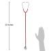 Dixie EMS Lightweight Single Head Stethoscope - Latex-Free for Doctors, Nurses, Students - Red - Buy Online on SooperMarket.com