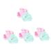 Kisangel 8 pcs Rabbit Head Scrubber Stimulation Massage Handle Hair Brushes Silicone Baby Scalp Adorable Supple Scrubbers Massager Shampoo with Brush for Cleaning As Shownx4pcs 6.7X6CMx4pcs