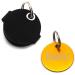 Dog brand pocket with push button engraving |Blue black red yellow |Made of synthetic leather |With a dog brand engraved on both sides |Diameter approx. 30mm |Space for tax brands (yellow)