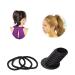 Yikimira Perfect Pony Tool - 2 Pack Black Ponytail Hair Elastics & Bun Styling Tool for DIY Hairstyles - Fast & Voluminous Hair Molding - Buy Online on SooperMarket.com