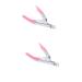 Beavorty 2pcs Nail Tools Stainless Steel Scissors Nail Trimmers Nail Art Scissors Fake Nail Nails Tools Nail Scissor Nail Clippers Nail for Acrylic Nails Manicure Tools u-Cut mediumx2pcs Rosyx2pcs
