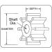 Jabsco 17018-0001-P Neoprene Drive Type 7 - 8 Blade - 2-9/16 Diameter - 3 Width - 5/8 Shaft - Brass Insert - Buy Online on SooperMarket.com