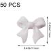50pcs 3D Bowknot Nail Charms for Nail Art - White Resin Decorations | DIY Manicure Accessories - Buy Online on SooperMarket.com