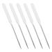5 Pieces Stainless Steel Makeup Spatula Foundation Mixing Tool Eye Cream Spoon Foundation Spatula Cosmetic Skincare Spatula Nail Art Makeup Stirring Rod for Home Beauty Salon Silver