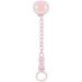 All You Can Clip Pacifier Chain Soft Pacifier Clip for Girls Soft Chain Pacifier Holder for Newborns Pink