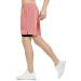 TENJOY Men's 2 in 1 Running Shorts - Quick Dry Gym Athletic Workout Shorts in Light Pink - Medium Size - Buy Online on SooperMarket.com