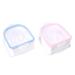 Alexnailart Nail Art 2 Layers Soaking Bowl Nail Polish Remover Warm Water Spa Manicure Treatment Tool 2 Pcs Pink/Blue