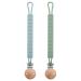 Silquet chain 2-pack pacifier band baby pacifier chain girls and boys soft flexible durable pacifier clip chain (green and blue) green-blue