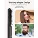 ANGENIL Travel Hair Straightener Brush Nano Ceramic Titanium 4 Heat Settings Dual Voltage for Black Hair & Beards Frizz-Free Finish Auto Shut-off - Buy Online on SooperMarket.com