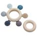 LoveyLu Silicone Teething Ring - BPA Free Teether Toy for Newborns | Chewable & Soothing Gum Pain Relief (Blue) - Buy Online on SooperMarket.com
