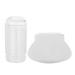 Nail Art Seal Tool Transparent Silicone Nail Cack Transfer Tool Nail Art Stamping Stampfer Schaber Platte Transfer Accessories Nail Art Seal Head DIY Manicure Tool (White)