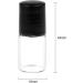 25 Pcs Clear Glass Mini Roll On Bottles - Empty 2ml Roller Ball Bottles for Essential Oils, Perfume, Lip Balm - Cosmetic Sample Vials with Black Cap - Buy Online on SooperMarket.com