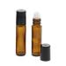 Brown glass deodorant stick 10ml Kosmetex empty roll-on bottle with deodorant roller for self-filling 2 pieces 10 ml (pack of 2)