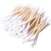 Yicare cotton swabs made of bamboo 6 x 100 mm 100 % biodegradable with wooden handles for ear cleaning make-up keyboard cleaning wound cleaning etc.