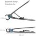 OUHUAN 2x Set Thick Toenail & Fingernail Cutter with Wide Opening Stainless Steel Silver & Black - Buy Online on SooperMarket.com