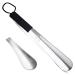 Metal Hand-Made Shoehorn for Men, Women, Kids, Travel, Boots Manual Binding Handled 12 Inch Shoe Horn Elderly Senior, Pregnancy(12Inch Black) Black-12 Inch