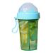 Portable Double Straw Independent Drink 2-in-1 Leak-Proof Kid Cup Children's Cup Double-Sided Water Bottle Double-Layer Water Bottle Double Sided Cup Lovely Cute Cup with Straw with Lid (BLUE 20OZ) Blue 20OZ