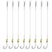 Fishing Hook with Leader,5 Hooks Fishing Rig-7 Strands Nylon Coated Fishing Leader with Swivle,Snap,Hooks 1 hook rig 18#