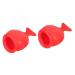 Gogogmee 2pcs Silicone Fish Lip Filler (red) Plumping Device Enhancer Lip Plumper Treatment Mouth