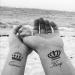Set of 2 Waterproof Temporary King Queen Crown Fake Tattoo Stickers by SanerLian - Buy Online on SooperMarket.com