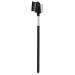 Eyebrow Brush with Metal Teeth Eyelash Comb Black Brow Spoolie Brushes Makeup Eyebrow Brush Eyelash Comb Portable Eye Powder Base Brush Beauty Cosmetic Tool for Professional and Travel