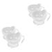 Button Hook Helper 4 Pcs Anti-Shift Bowl Cutlery Serving Utensils Elderly Eating Bowls Suction Bowls Silicone Dining Bowl Silicone Elderly Bowl Elderly Dining Bowls Anti Fallen Bowl White 17.00X15.50X12.00CM White