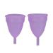 3Colors 2PCs/Set Reusable menstrual cup anti-losing lady women menstrual cup women's hygiene care product for a woman in need! (Purple)