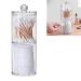 Beauty Transparent Round Plastic Cosmetic Box Cotton Swab Cotton Pads Combined Storage Box Makeup Accessories
