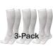 Sodacoda Compression Socks - 3 Pack L/XL White Stockings for Travel Flight Pregnancy & Sports - Buy Online on SooperMarket.com