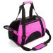 Pet Carrier Bag AVC Portable Soft Fabric Folding Travel bag for Dog Cat Puppy Foldable Pet Bag (Pink)