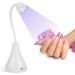 UV Nail Lamp Mini Lotus Hands Light Nail Polish Gel Curing Lamp Rotatable Nail Dryer White LED - Buy Online on SooperMarket.com