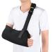 Medical Adjustable Arm Aling Breathable Mesh Arm Support Shoulder Immobilizer with Comfortable Shoulder Pad Adjustable Shoulder Straps Thumb Loop for Broken Shoulder Elbow Arm Injury Recovery with hook and loop closure