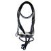 High quality bridle Amber made of leather black/white new incl. reins thoroughbred