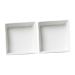 ABOOFAN 2pcs Sauce Dish Dishes Porcelain Saucer Dish Snack Plate Square Seasoning Dish Mini Porcelain Bowls Small Snack Dish Food Seasoning Dish White Ceramics Condiment Platter